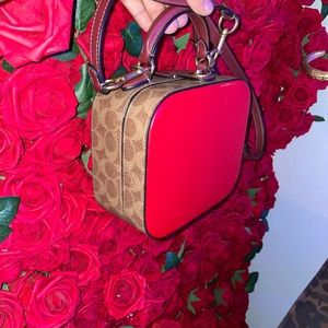 COACH Lunar New Year Square Bag In Signature Canvas.
